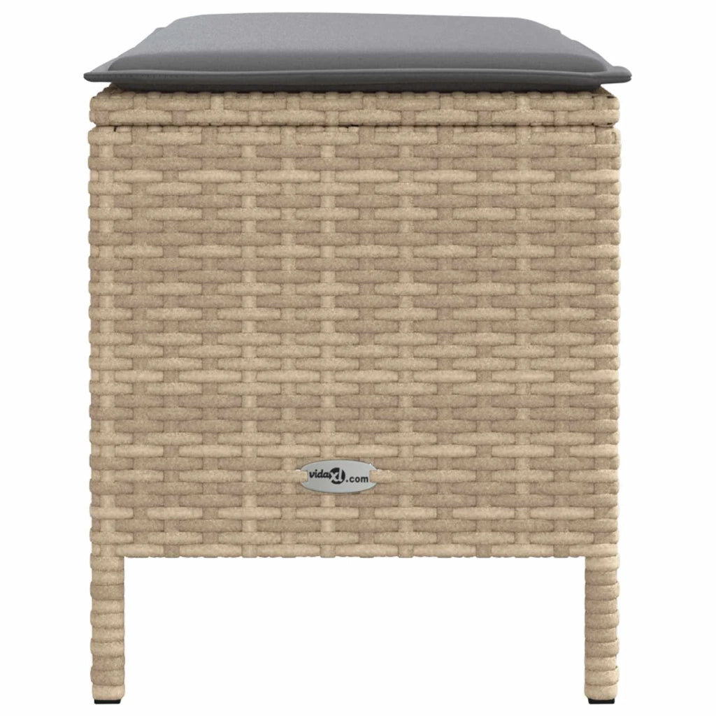 Sedia da giardino-Poggiapiedi da Giardino Beige e Grigio Chiaro 80 x 38 x 42 cm