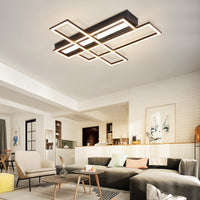 ZMH Lampada da soffitto LED 54W nera dimmerabile con telecomando design per camera letto cucina