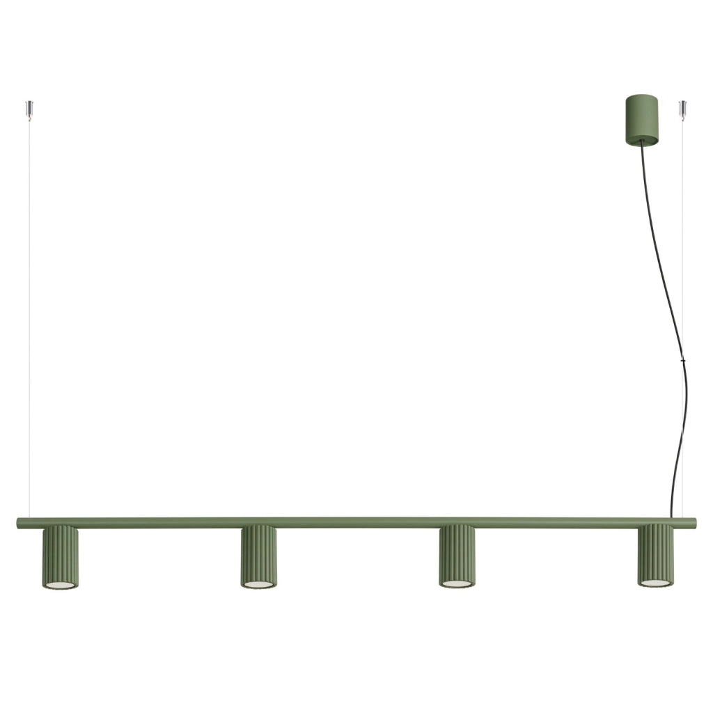 Lampadario KARBON 4 verde oliva