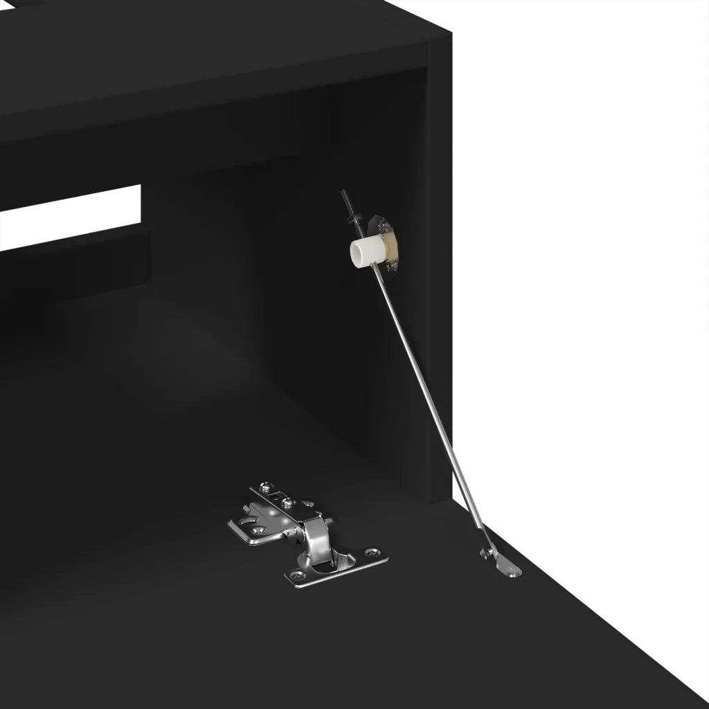 vidaXL Mobile Lavabo Nero 80x33x60 cm in Legno Multistrato