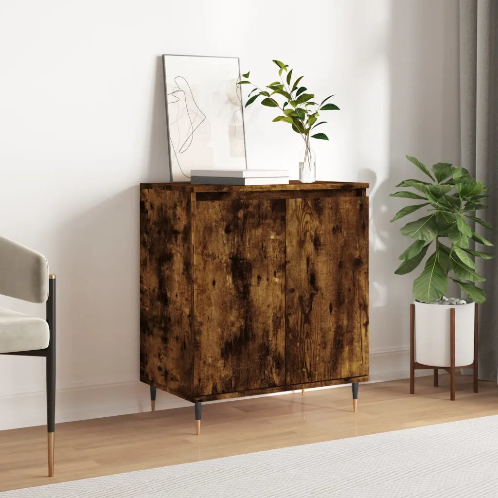 Credenza Rovere Fumo 60x35x70 cm in Legno Multistrato 827153