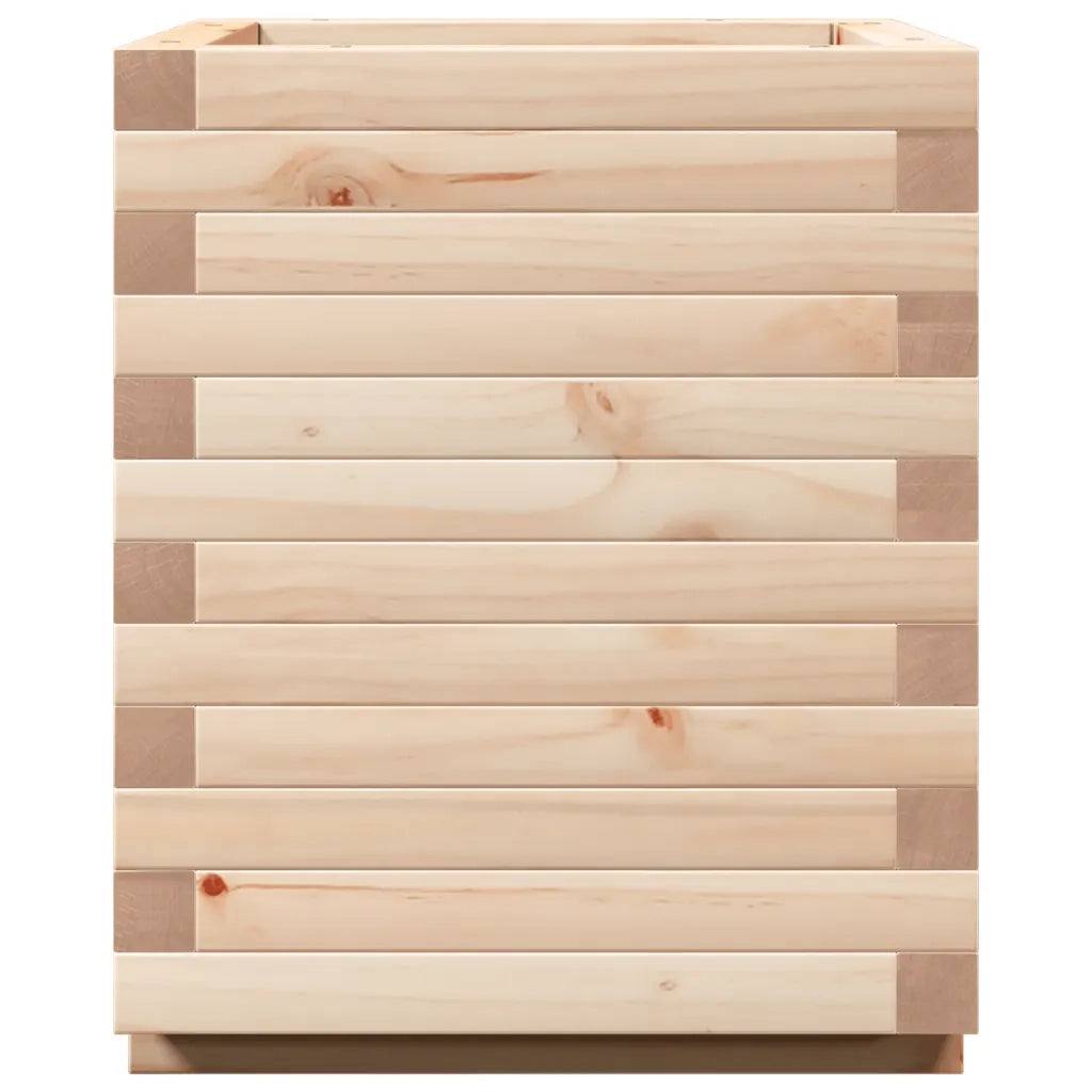 Fioriera | Cassetta per fiori | Vaso da Giardino 40x40x49,5 cm in Legno Massello di Pino