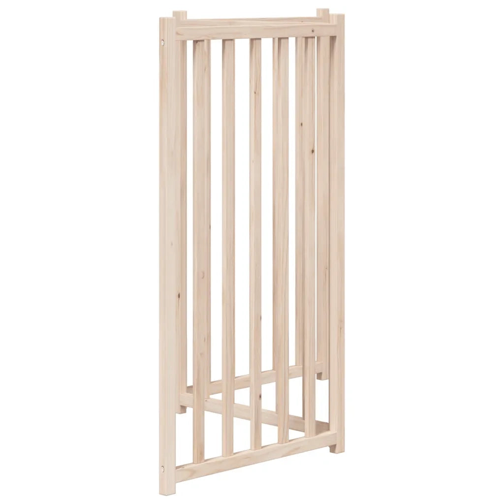 Cancelletto per cani pieghevole a 3 pannelli 150 cm in legno massello di abete 352270