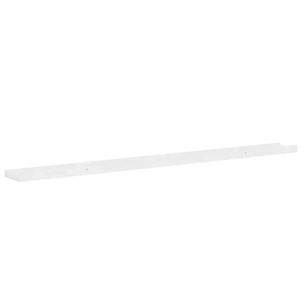 2 pz Mensole da Parete | Scaffali a Parete | Ripiano a parete Bianche 115x9x3 cm
