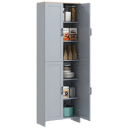 Credenza cucina 4 ante ¨C Xylo ¨C grigio 170 cm con ripiani regolabili