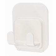 Trade Shop - Gancio Doppio Adesivo A Parete Multiuso Per Bagno Casa Cucina Trasparente 87361 -