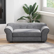 Divano per Cani-Sofa per animali domestici-Divanetto Grigio 72x45x30 cm in Peluche