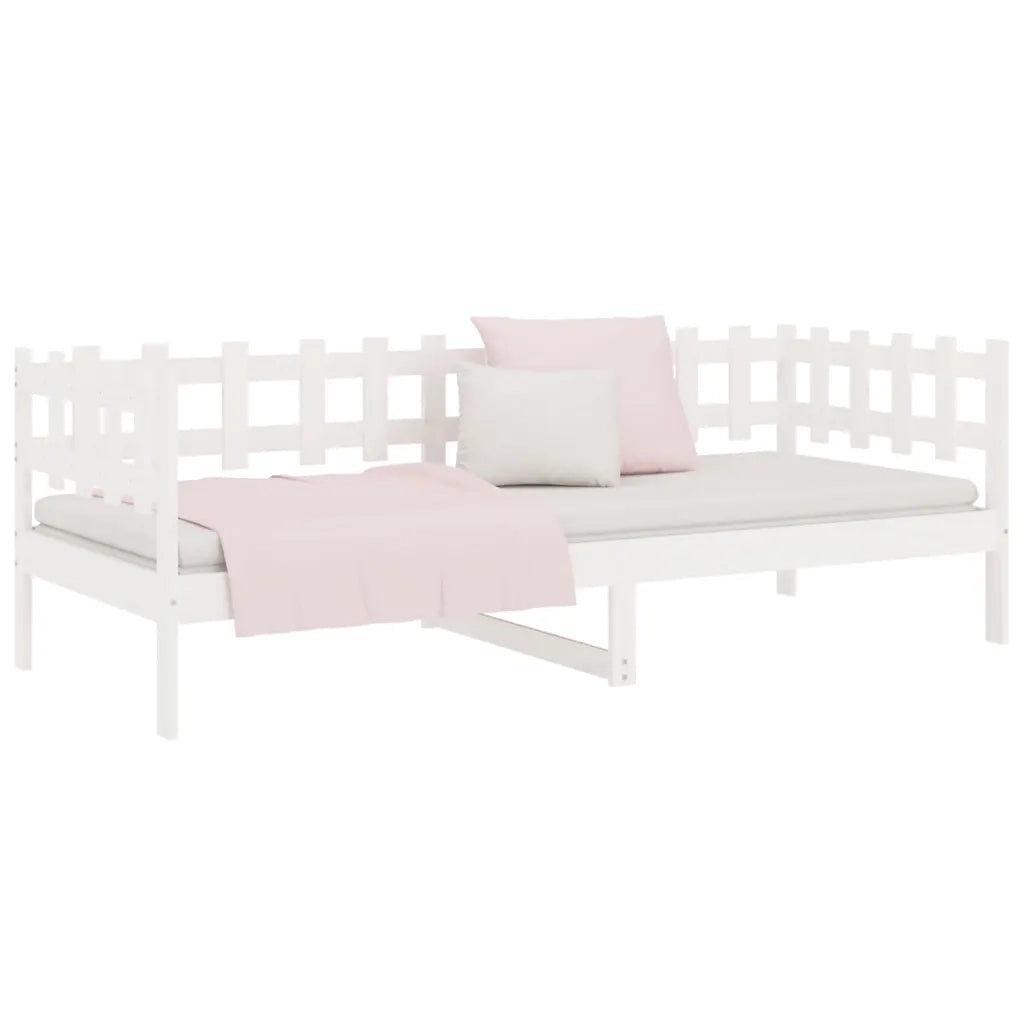 Dormeuse Bianca 80x200 cm in Legno Massello di Pino cod mxl 32218