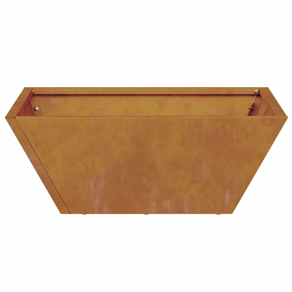 Set di 5 fioriere in metallo dal design moderno per giardini esterni 40 x 40 x 15 cm in acciaio arrugginito 02_0052381
