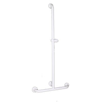 Goman maniglia inox con saliscendi doccia senza doccino e flessibile bianco