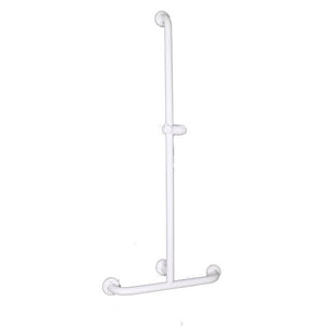 Goman maniglia inox con saliscendi doccia senza doccino e flessibile bianco