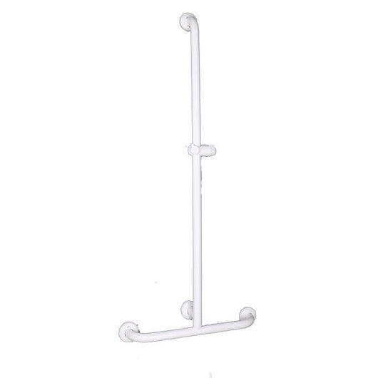 Goman maniglia inox con saliscendi doccia senza doccino e flessibile bianco