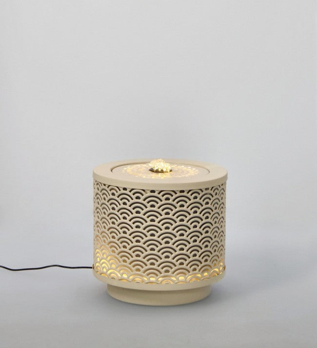 Fontana da Giardino Beige Stile Moderno con Led - BLOSSOM