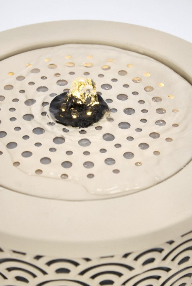 Fontana da Giardino Beige Stile Moderno con Led - BLOSSOM