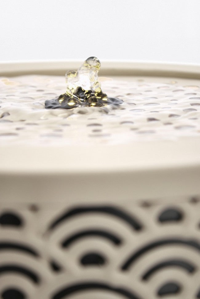 Fontana da Giardino Acciaio Beige Moderna da Esterno - BLOSSOM