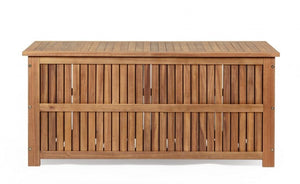 Baule Porta Cuscini Legno Marrone Rustico da Esterno - SERENITY