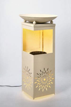 Fontana da Giardino Acciaio Marrone Stile Rustico da Esterno - SNOWFLAKE Colore: Beige