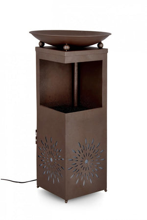 Fontana da Giardino Acciaio Marrone Stile Rustico da Esterno - SNOWFLAKE Colore: Marrone