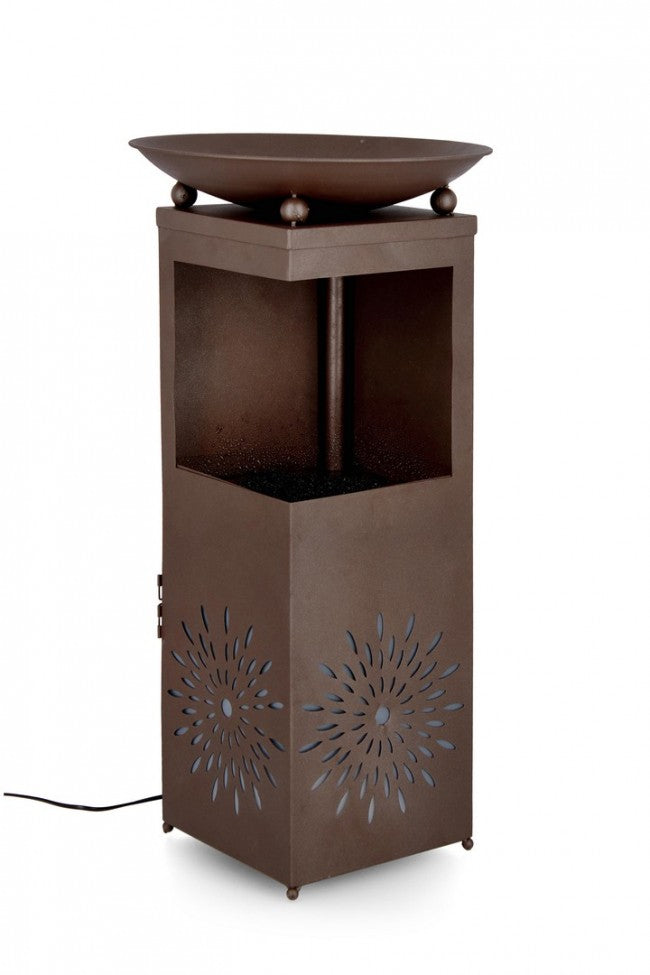 Fontana da Giardino Acciaio Marrone Stile Rustico da Esterno - SNOWFLAKE Colore: Marrone