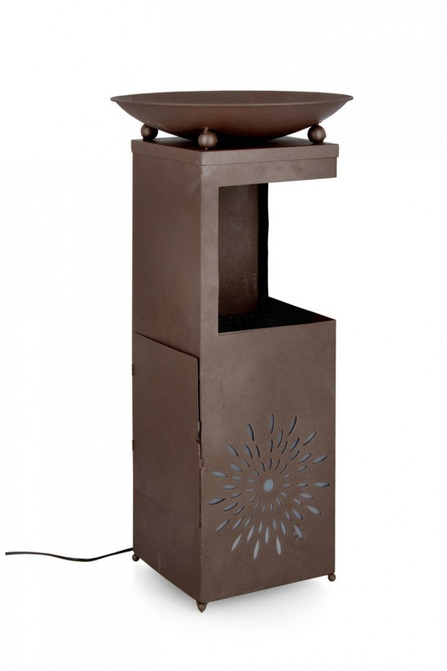 Fontana da Giardino Acciaio Marrone Stile Rustico da Esterno - SNOWFLAKE Colore: Marrone
