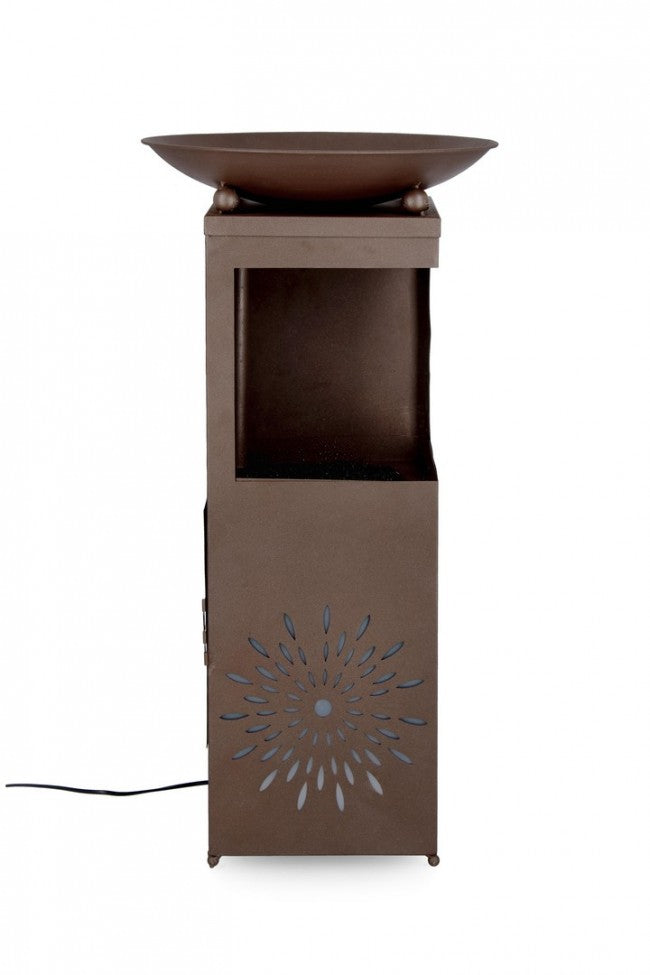 Fontana da Giardino Acciaio Marrone Stile Rustico da Esterno - SNOWFLAKE Colore: Marrone