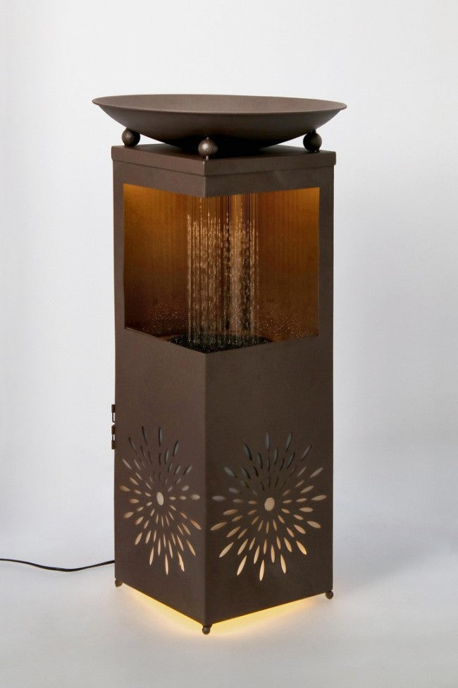 Fontana da Giardino Acciaio Marrone Stile Rustico da Esterno - SNOWFLAKE Colore: Marrone