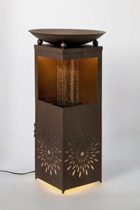 Fontana da Giardino Acciaio Marrone Stile Rustico da Esterno - SNOWFLAKE Colore: Marrone