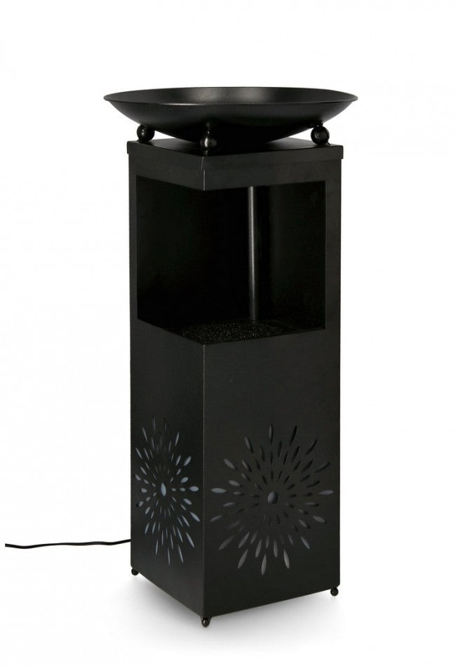 Fontana da Giardino Acciaio Marrone Stile Rustico da Esterno - SNOWFLAKE Colore: Nero