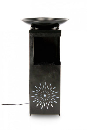 Fontana da Giardino Acciaio Marrone Stile Rustico da Esterno - SNOWFLAKE Colore: Nero