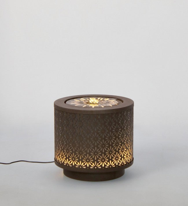 Fontana da Giardino Acciaio Nero Moderno da Esterno - ZENITH Colore: Marrone