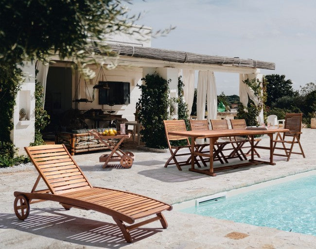 Carrello Portavivande Legno Marrone Rustico da Esterno - SERENITY