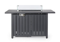 Camino a Gas Acciaio Grigio Moderno da Esterno 109x59 - NUVOLA