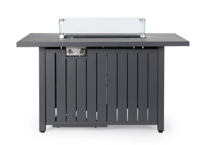 Camino a Gas Acciaio Grigio Moderno da Esterno 109x59 - NUVOLA