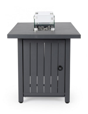 Camino a Gas Acciaio Grigio Moderno da Esterno 109x59 - NUVOLA