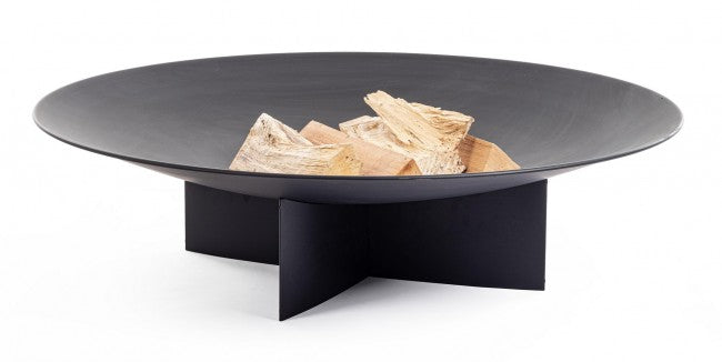 Braciere Acciaio Nero Moderno da Esterno - FRONTIER Dimensione: 100x100 cm, Colore: Nero