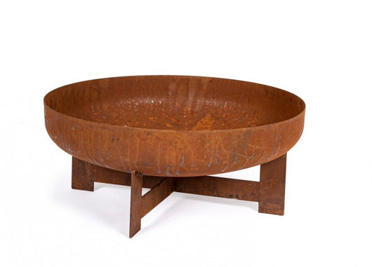 Braciere Acciaio Ruggine Industriale da Giardino - VULCANO Colore: Ruggine, Dimensione: 50x50 cm