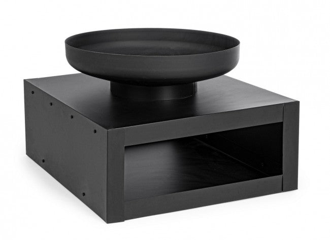 Braciere Acciaio Ruggine Industriale da Esterno 70x38H - VULCANO Colore: Nero