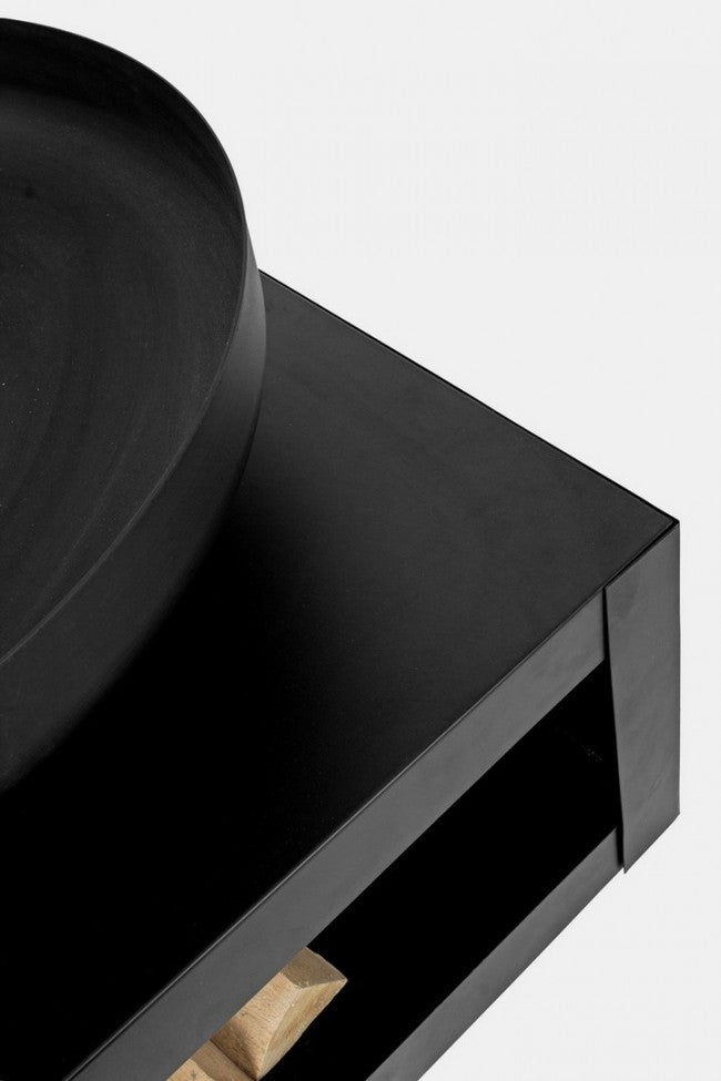 Braciere Acciaio Ruggine Industriale da Esterno 70x38H - VULCANO Colore: Nero