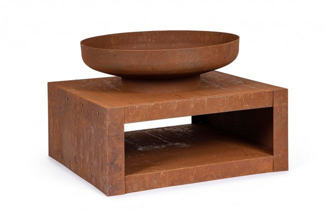 Braciere Acciaio Ruggine Industriale da Esterno 70x38H - VULCANO Colore: Ruggine