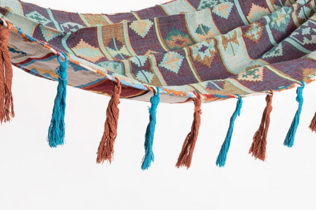 Amaca Cotone Multicolore Boho da Giardino 91x200cm - COSTA Colore: Beige