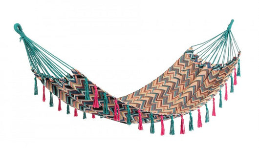 Amaca Cotone Multicolore Boho da Giardino 91x200cm - COSTA Colore: Multicolore