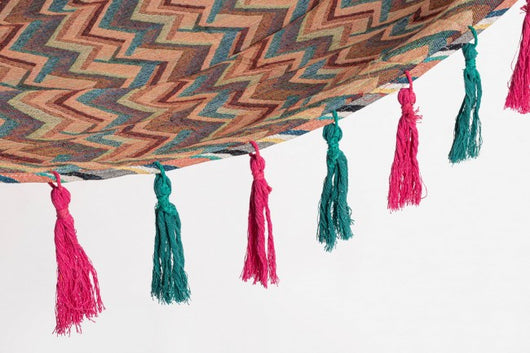 Amaca Cotone Multicolore Boho da Giardino 91x200cm - COSTA Colore: Multicolore