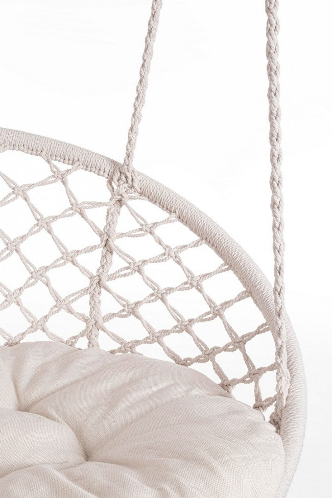 Amaca Pensile in Cotone Grigio Boho da Esterno - MONTANA Colore: Bianco