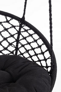 Amaca Pensile in Cotone Grigio Boho da Esterno - MONTANA Colore: Nero