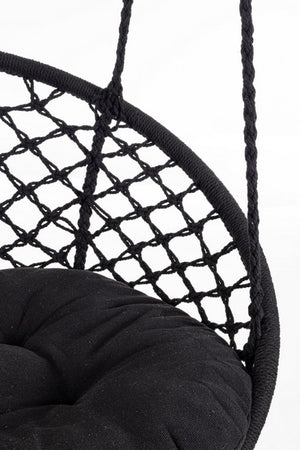 Amaca Pensile in Cotone Grigio Boho da Esterno - MONTANA Colore: Nero