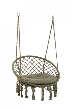 Amaca Pensile in Cotone Grigio Boho da Esterno - MONTANA Colore: Verde