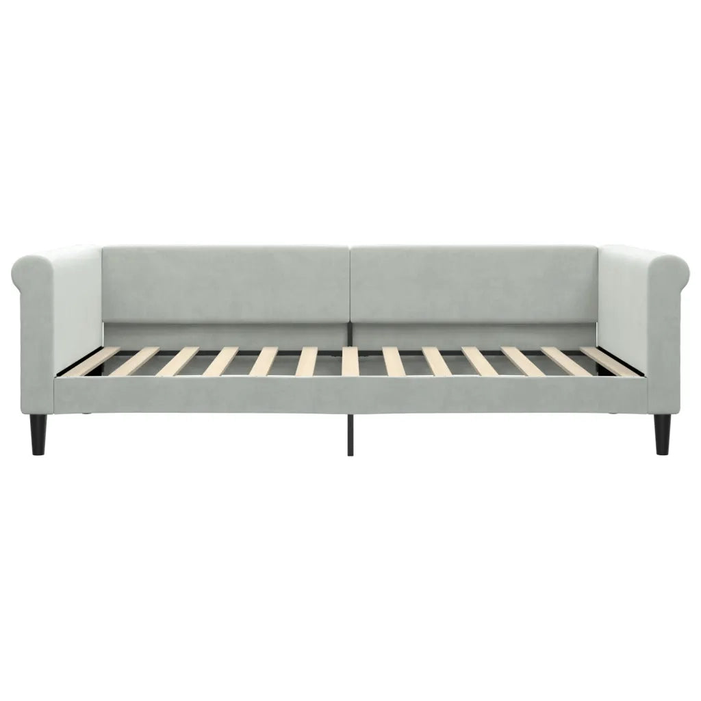 Divano Letto Estraibile Cassetti-Sofa Letto-Daybed Grigio Chiaro 100x200 Velluto 779882