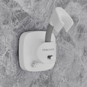 Supporto per doccia girevole 360° con morsetto | Capacità di carico 10 kg, installazione in pochi secondi | Antiscivolo, supporto per doccia in acciaio inossidabile (bianco)