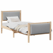 Letto singolo | Letto per adulti | Struttura del letto Grigio chiaro 75 x 190 cm Tessuto