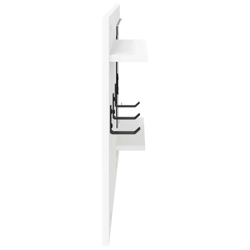 vidaXL Appendiabiti a muro Bianco 90 x 10 x 50 cm Legno multistrato